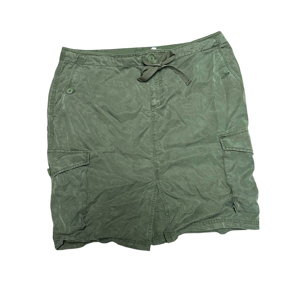 Y2K Gap Utility Cargo Skirt Womens Medium Army Green Grunge Boho EarthcoreZ